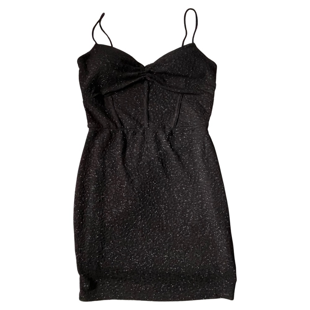 Lovely Day Sparkle Mini Corset Little Black Dress Large